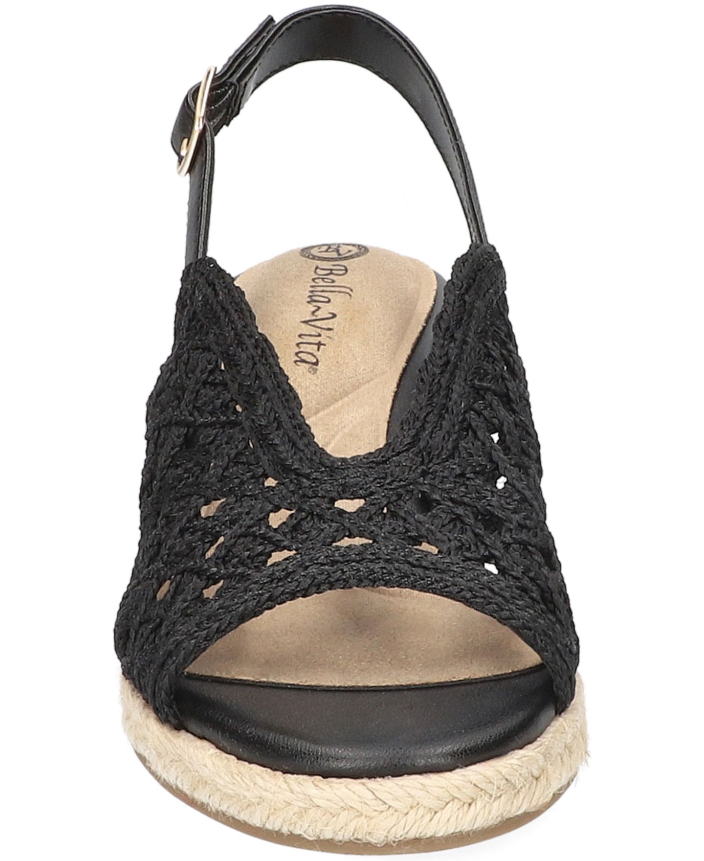 Женские сандалии Bella Vita Bethany Espadrille Wedge, цвет: Чёрный — фото 6