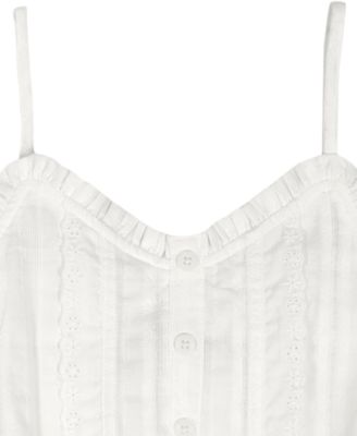 Girls' 7-16 Ruffle Trim Lace Cami Top