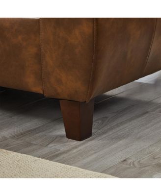 Modern Faux Leather 3-Seater & Loveseat Sofa with Storage