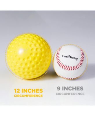 Pack of 12 Sting Free Dimpled Training Softballs 12 Inch Size Weighted 6.57 oz Practice Balls with High Friction Surface
