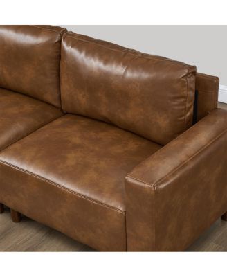 78.5" Big Loveseat for Living Room, Apartment, Faux Leather PU Couch