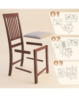 Bar Stools Set of 2, Modern Upholste Barstools