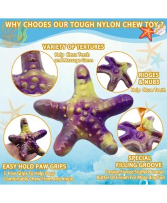 Pack of 3 Indestructible Dog Chew Toys for Aggressive Chewers Bacon Flavored Tough Nylon Bone Toys for Medium and Large Breeds