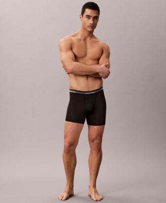 Men's Stitch-Free Waistband Long Boxer Briefs, 3-Pack