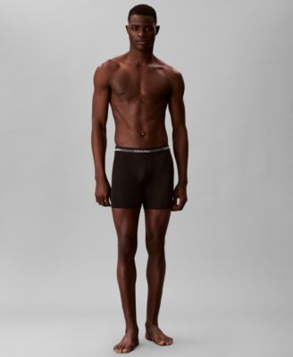 Men's Stitch-Free Waistband Long Boxer Briefs, 3-Pack