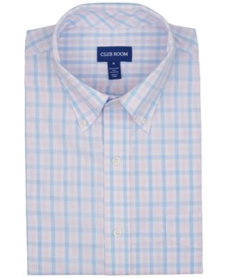 Men's Plaid Short-Sleeve Dress Shirt