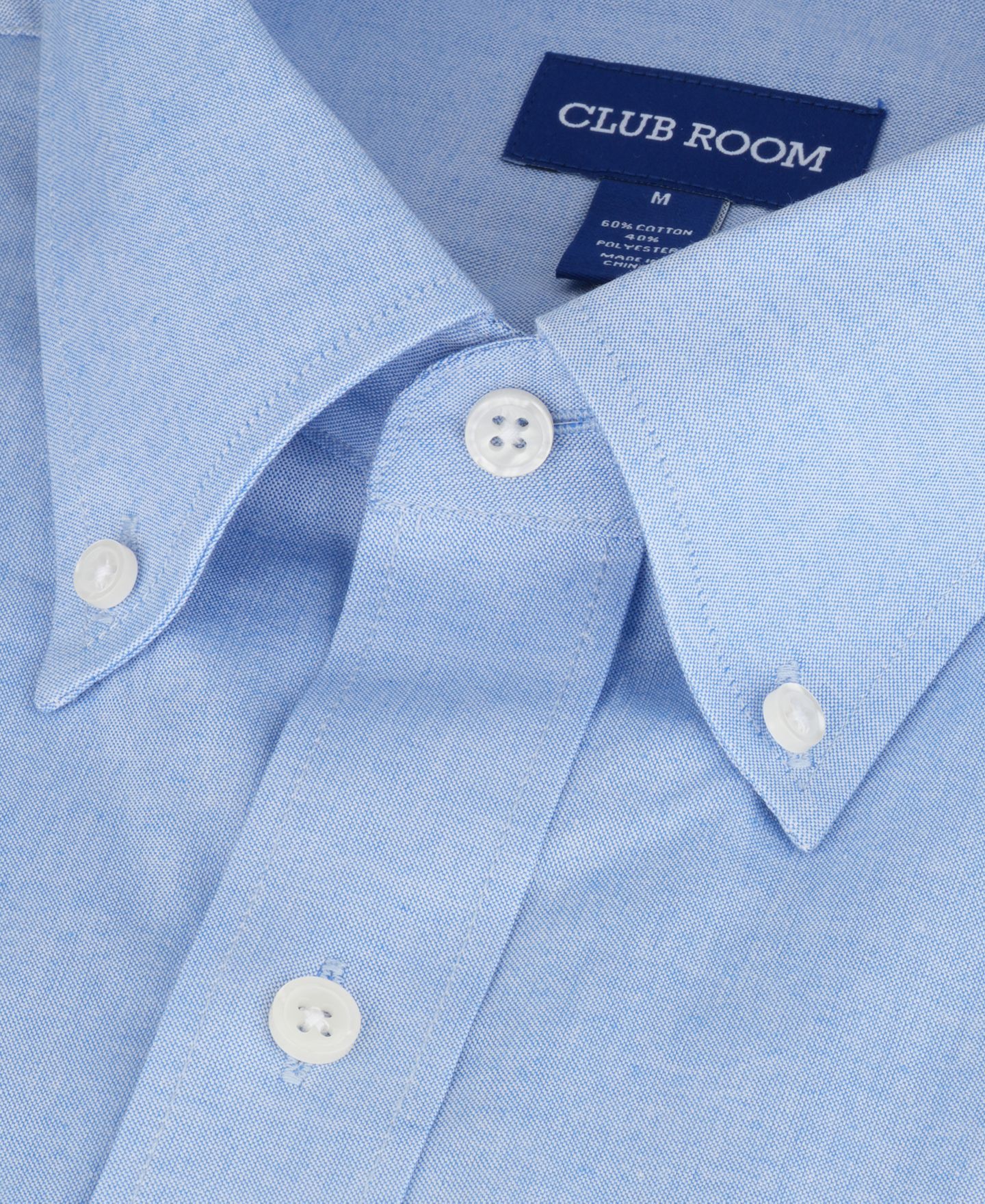 Мужская рубашка Club Room Oxford Solid Dress Shirt, цвет: Светлый синий — фото 8