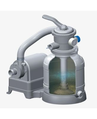 12 Inch Sand Filter Pump for Above Ground Pools, 1600 GPH Flow Rate