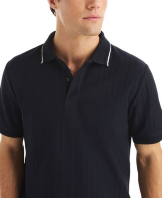 Men's Herringbone Short-Sleeve Polo Shirt