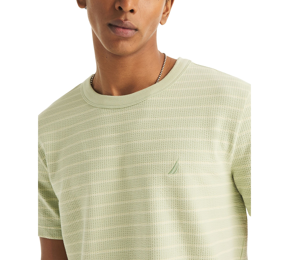 Nautica Men's Short-Sleeve Seersucker Striped T-Shirt