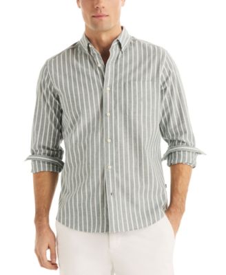 Men's Long-Sleeve Stretch Oxford Strip Shirt