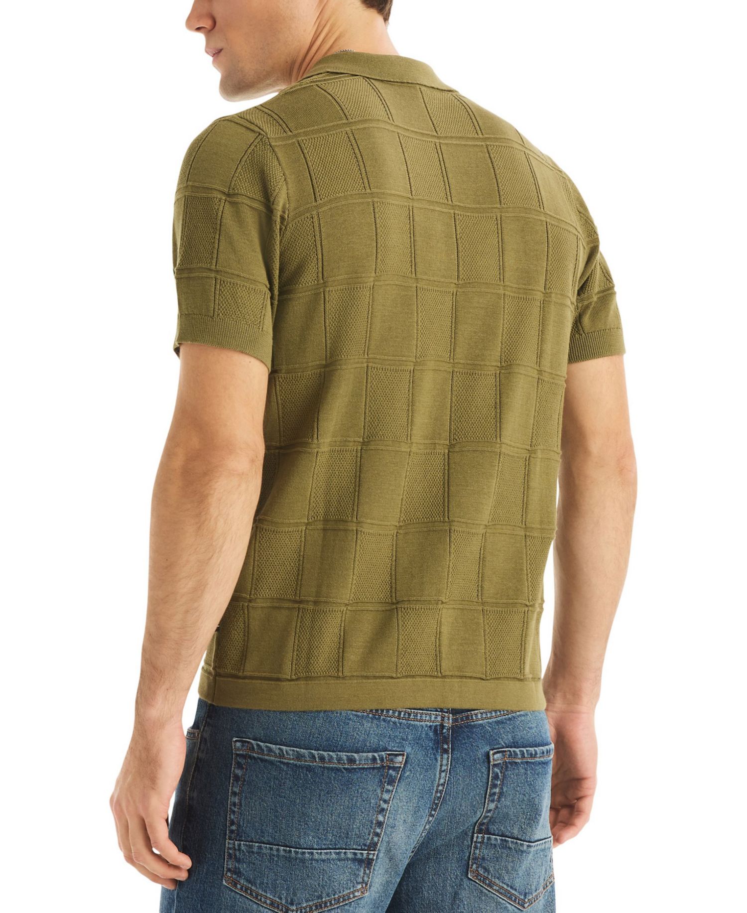 Men's Short-Sleeve Sweater Polo Shirt