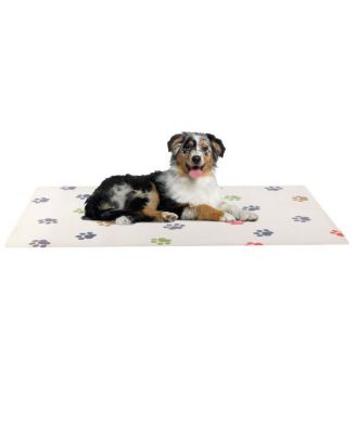 Dog Mat for Food and Water, Paw Prints