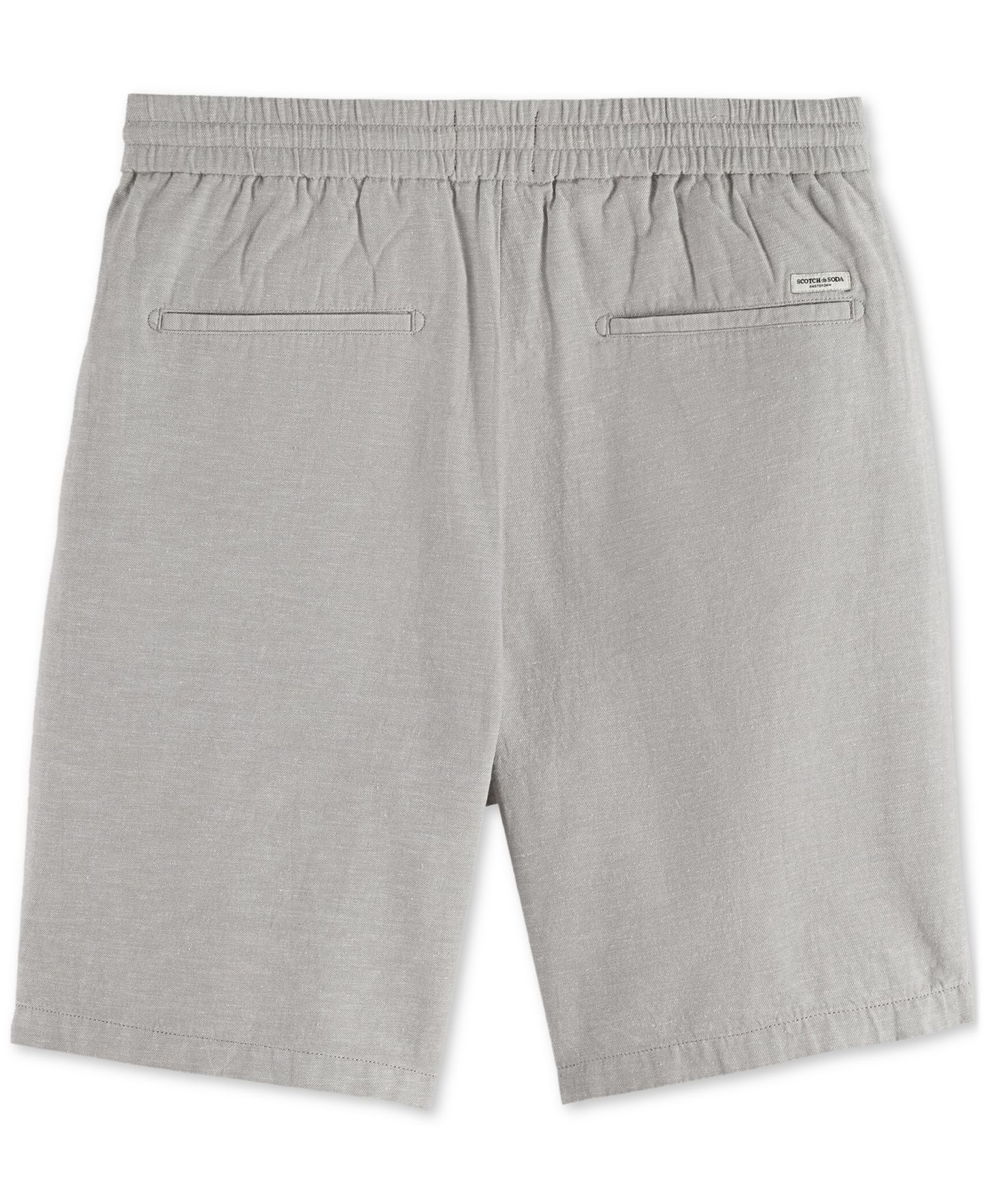 Мужские шорты SCOTCH & SODA Seasonal Core Linen-Blend, цвет: Серый — фото 6