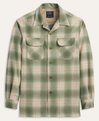 Men's Plaid Camp-Collar Board Shirt