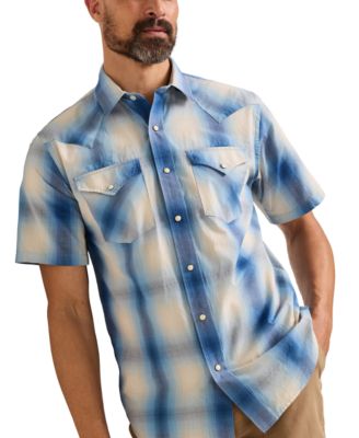 Men's Short-Sleeve Spread-Collar Shirt