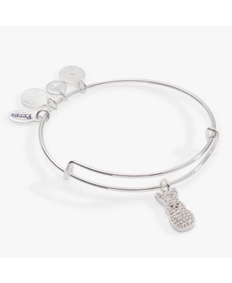 Peeps Pave Crystal Bunny Charm Bangle Bracelet