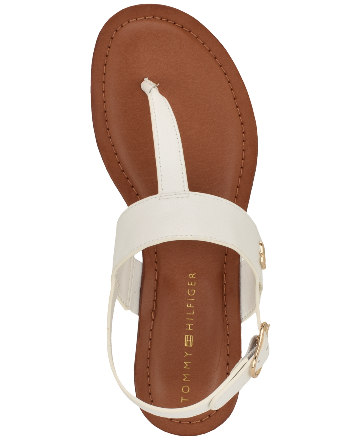 Tommy Hilfiger Women's Lenian T-Strap Flat Slingback Sandals