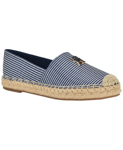 Женские сандалии Tommy Hilfiger Palmz Flat Slip-On Espadrille, цвет: Синий полосатый