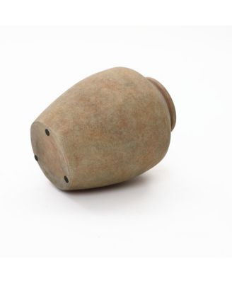 Terracotta 12.4" Vase with Earthy Tones, Accent for Farmhouse or Boho Interiors