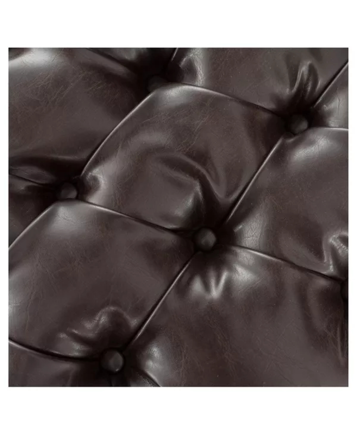 Streamdale Furniture Ottoman Storage Bench, Pu, Rubber Wood Legs, 300 lbs Cap