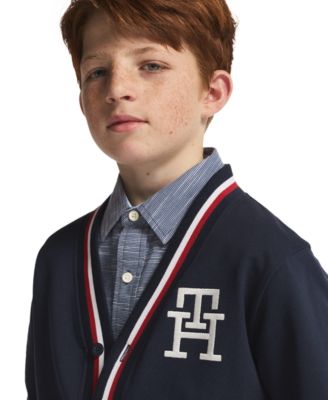 Boys' 8-20 Minimal V-Neck Cardigan