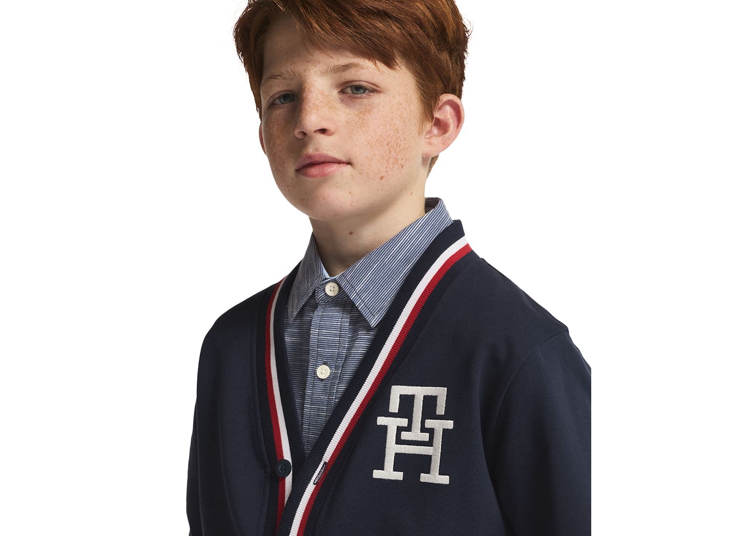 Boys' 8-20 Minimal V-Neck Cardigan