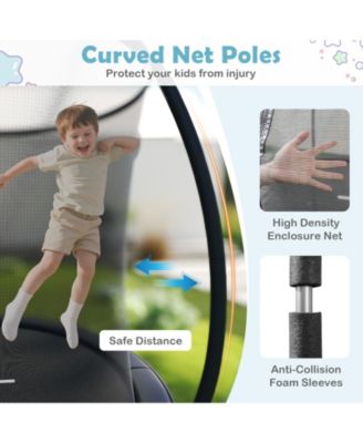 10FT Backyard Trampoline with Enclosure Net