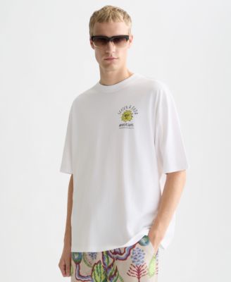 Men's Front and Back Artwork Loose-Fit T-Shirt