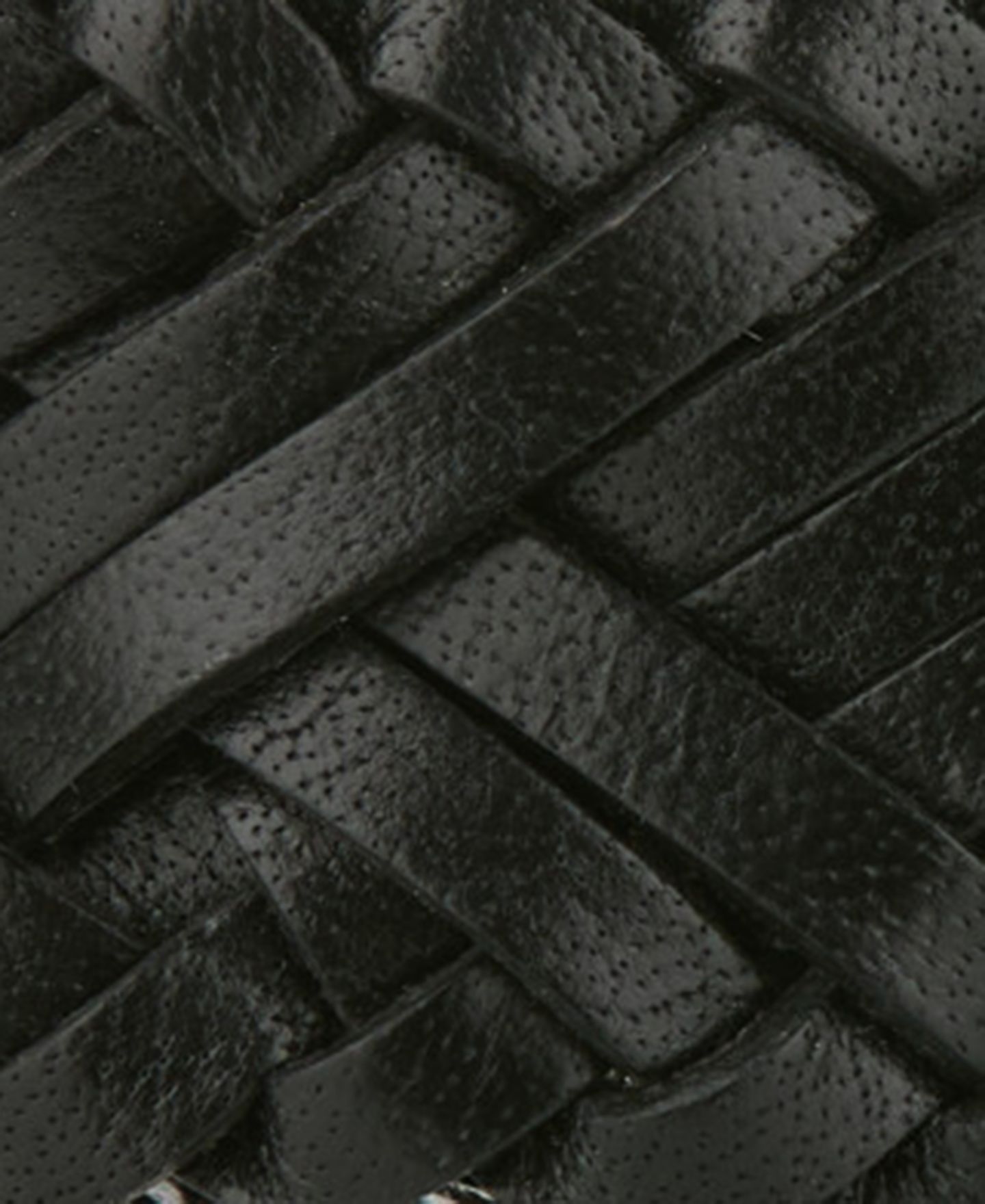 Мужской ремень Perry Ellis Portfolio Herringbone Braid Leather Belt, цвет: Чёрный — фото 2