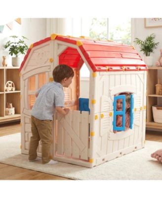 Kids Playhouse with Openable Windows and Door for Indoor Use