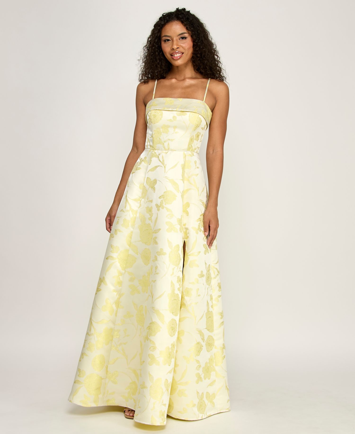 Juniors' Square Neck Long Dress
