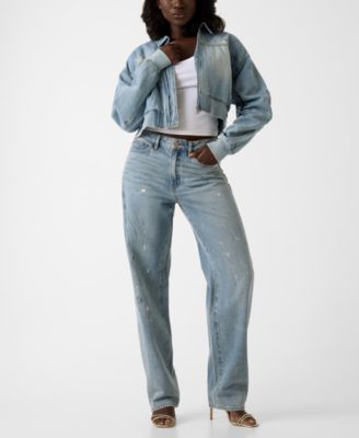 Women's Anna Collared Cropped Bomber Jacket