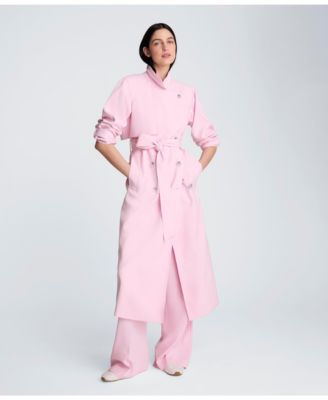 Women's Long-Sleeve Notch Collar Trench Coat