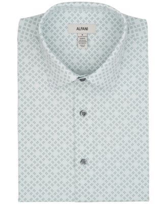 Men's Slim-Fit Geometric Print Dress Shirt