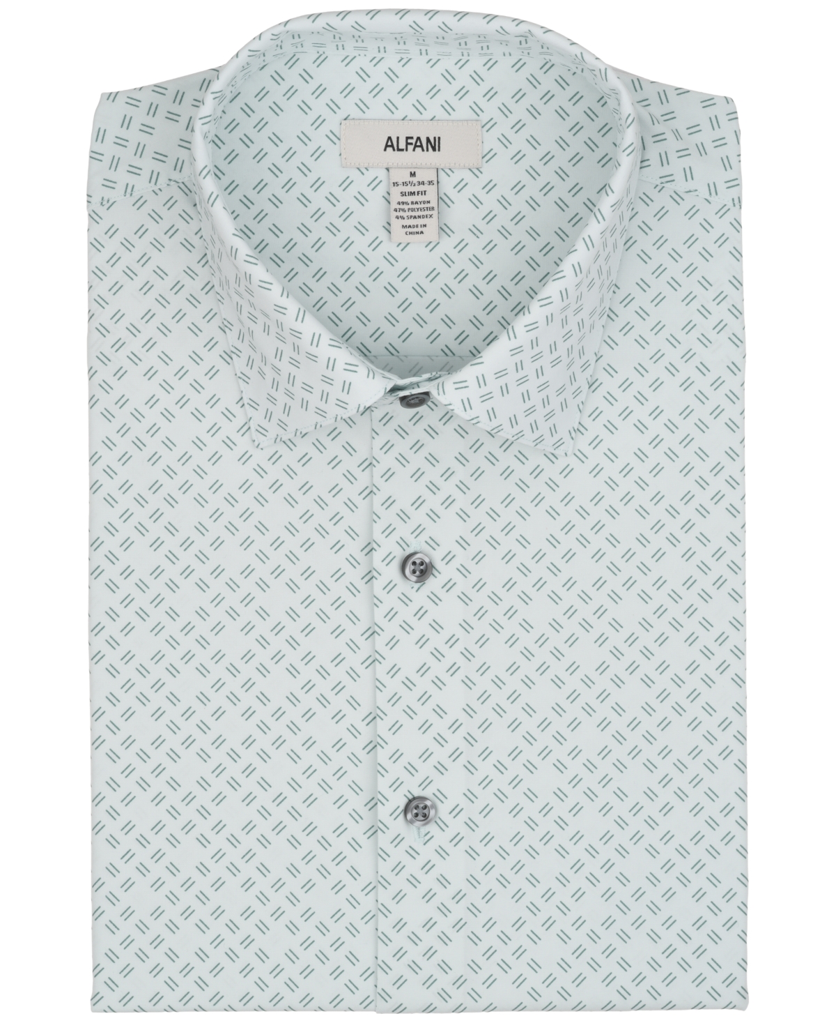 Alfani Men's Slim-Fit Geometric Print Dress Shirt, Macy's Exclusive