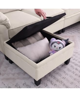 102"  Modular L-Shaped Cloud Sofa with Under-Sofa Storage