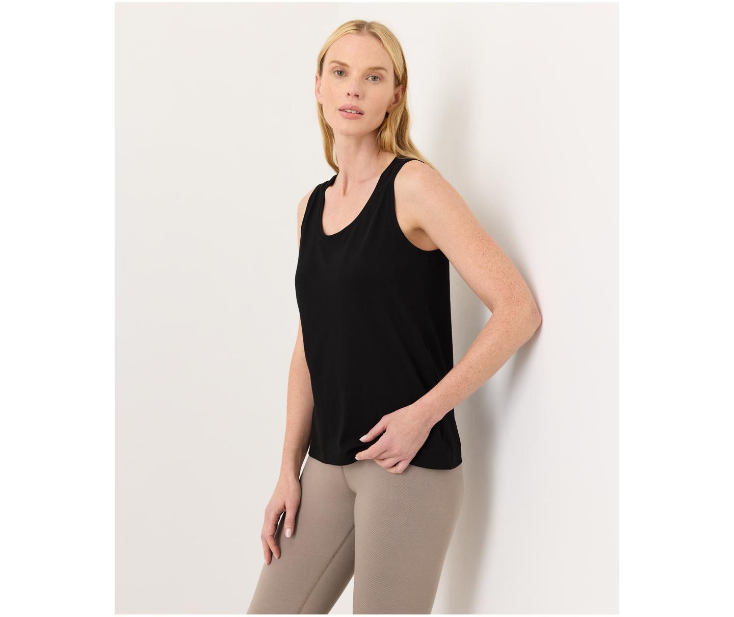 Женская футболка Pact Luxe Signature Tank Tops & Tees, цвет: Чёрный — фото 4