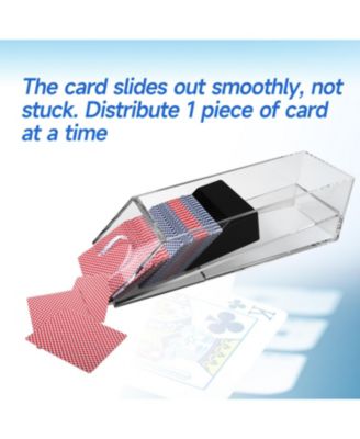 8 Deck Blackjack Dealing Shoe, Casino Grade Acrylic Dealer Shoe for Gambling Games