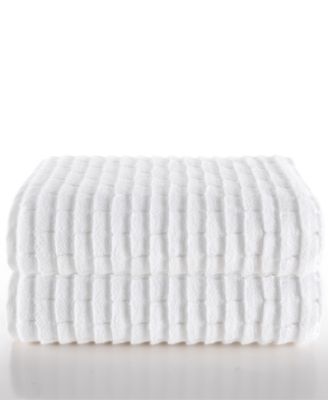 Subway Tile Textured Cotton 2-Pc. Bath Sheet Set