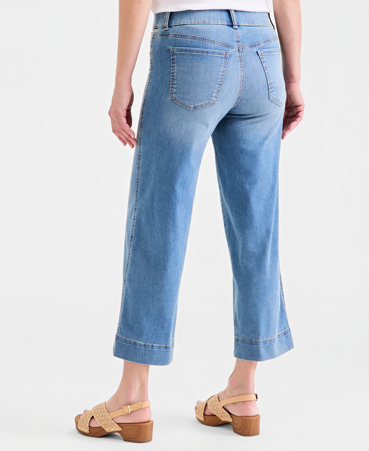 Style & Co Women's High Rise Pull-On Cropped Jeans, Macy's Exclusive view 4 — MAYCSS fashion products