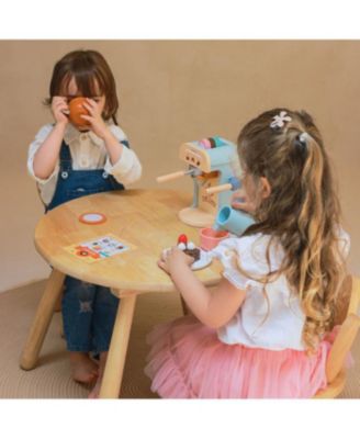 Play Kitchen Accessories – Children’s Coffee Maker: Wooden Kids Play Coffee Maker Set