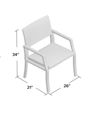 Set of 2 Outdoor Wicker Dining Chairs Water Resistant Cushioned Seats Lightweight Durable for Patio Hosting