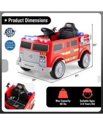Kids Ride on Fire Truck with Remote Control and Extinguisher