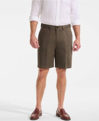 Men's No Iron 9" Comfort Waist Plain Front Chino Short