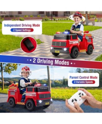 12V Ride on Fire Truck Powered Car with Water Gun and Interphone