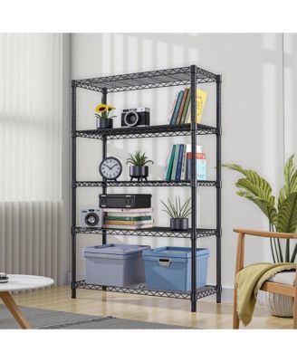 5-Tier Utility Shelving Unit, Steel Storage Organizer Wire Rack, 1750 LBS Capacity for Garage, Home