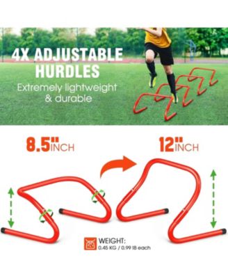 6x4 ft Kids Soccer Goals for Backyard Set of 2, Agility Ladder Speed Training Equipment Set Soccer Training Equipment for Kids Youth Adults