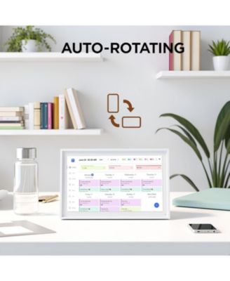 10.1 Inch Digital Calendar and Photo Frame Smart Touch Screen Family Organizer with Meal Planner Duty Chart To Do List and Weather Updates