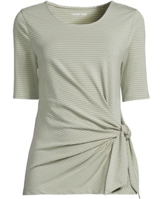 Plus Size Lightweight Jersey Tie Front Top